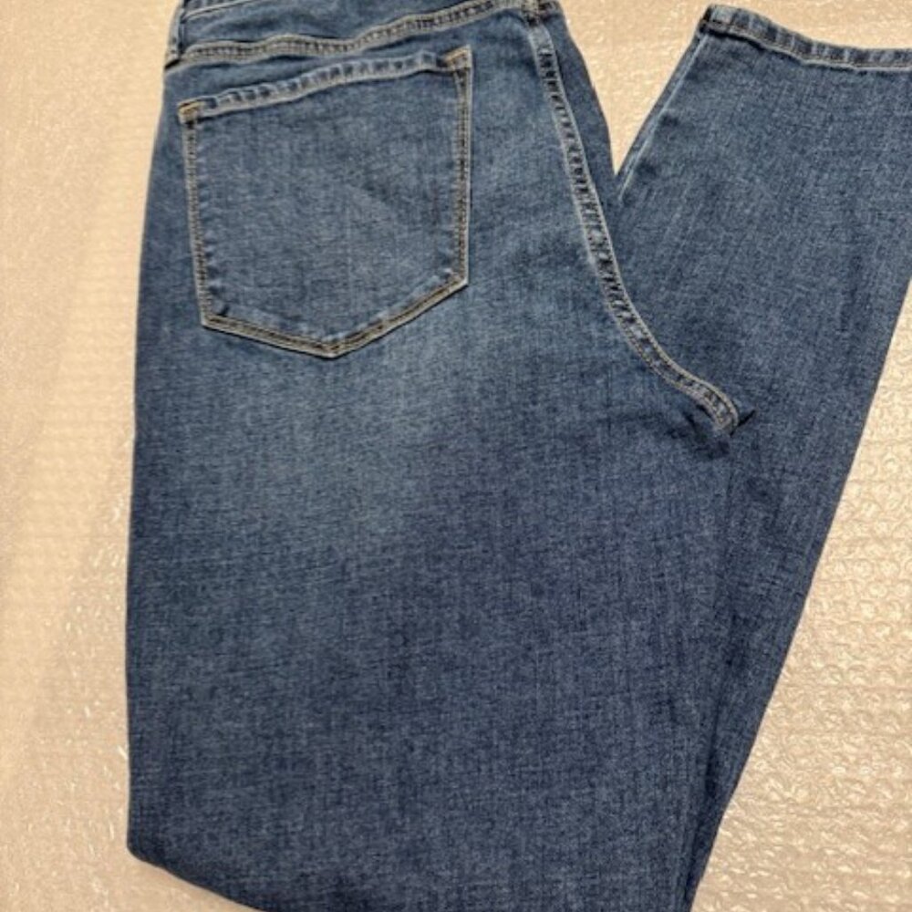 SEVEN 7 DENIM WOMEN’S JEANS MED WASH BLUE SIZE 12, SKINNY ANKLE LENGTH